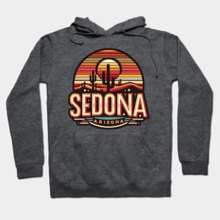 Vintage Sedona Arizona Sunset - Retro Desert Art Hoodie